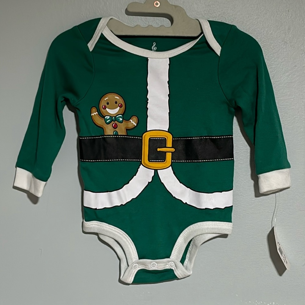 Lullaby Lane Christmas Elf Bodysuit size 3-6M